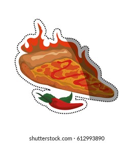 pizza slice spicy sauce