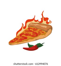 pizza slice spicy sauce