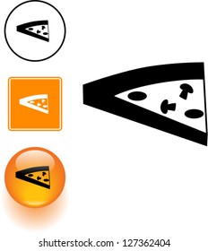 pizza slice symbol sign and button