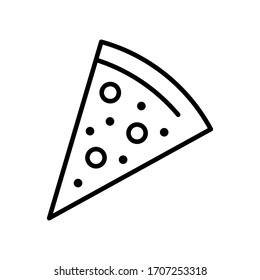 Pizza Slice Thin Line Icon