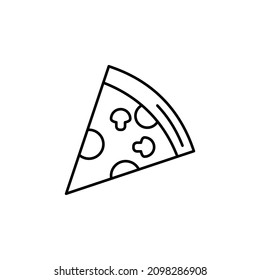 Pizza slice thin line icon