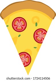 Pizza Slice Top Down View Vector Stock Vector (Royalty Free) 1724114506 ...