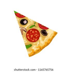 pizza slice top view