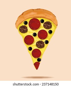 Pizza Slice. Vector