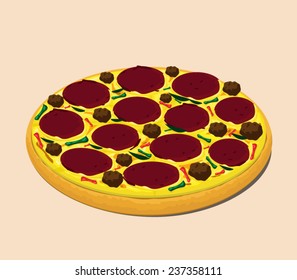 Pizza Slice. Vector