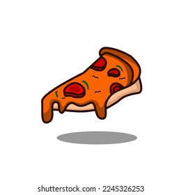 pizza slice vector design on white background