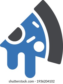 pizza slice vector glyph colour icon