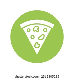 Pizza Slice Vector Gylph Icon. Eps 10 File 