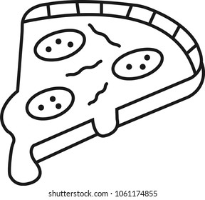 Pizza slice vector icon