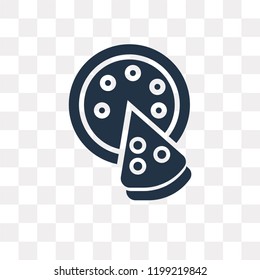 Pizza Slice vector icon isolated on transparent background, Pizza Slice transparency concept can be used web and mobile