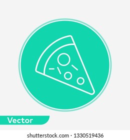 Pizza slice vector icon sign symbol