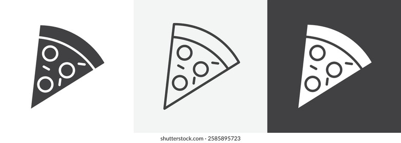 Pizza slice vector icons collection graphic designs for ui designs