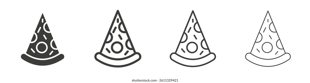 Pizza slice vector icons graphic pack