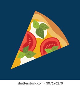 Pizza slice. Vector illustration