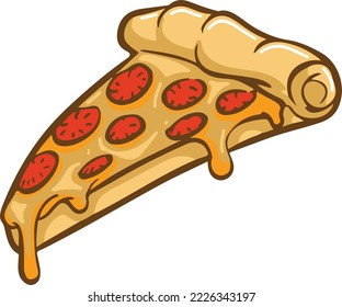 Pizza slice vector illustration design