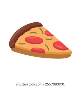Pizza Slice Vector Illustration. Good for for Restaurant Branding.
