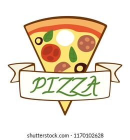 Slice Pizza Box Vector Illustration Stock Vector (Royalty Free ...