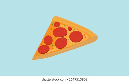 Pizza slice vector illustration for use.