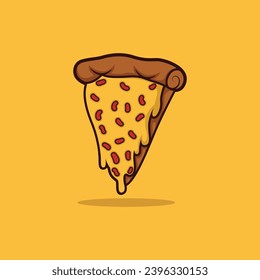 Diseño aislado de vectores Pizza Slice 