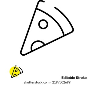 Pizza Slice Vector Line Icon