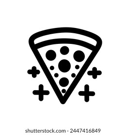 Pizza slice vector line icon