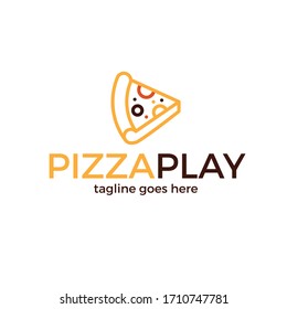Pizza Slice Vector Logo. Food Pizza Logotype