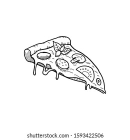 Pizza Slice - Vector Sketch 