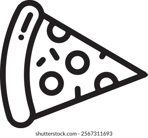 pizza slice vevtor outline design