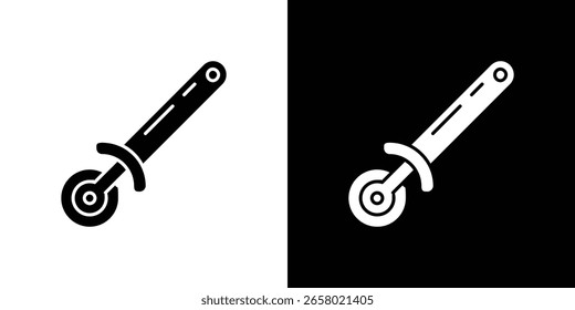 Icono de pizza Slicer de un Vector de estilo plano