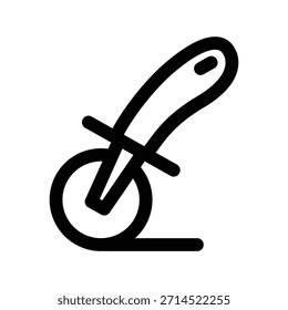 Pizza slicer icon illustration vector design template
