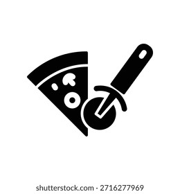 Pizza slicer icon illustration vector design template