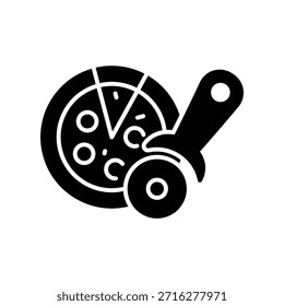 Pizza slicer icon illustration vector design template