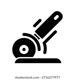 Pizza slicer icon illustration vector design template