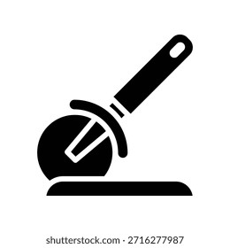 Pizza slicer icon illustration vector design template