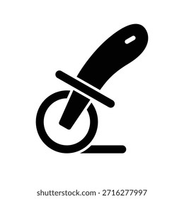 Pizza slicer icon illustration vector design template