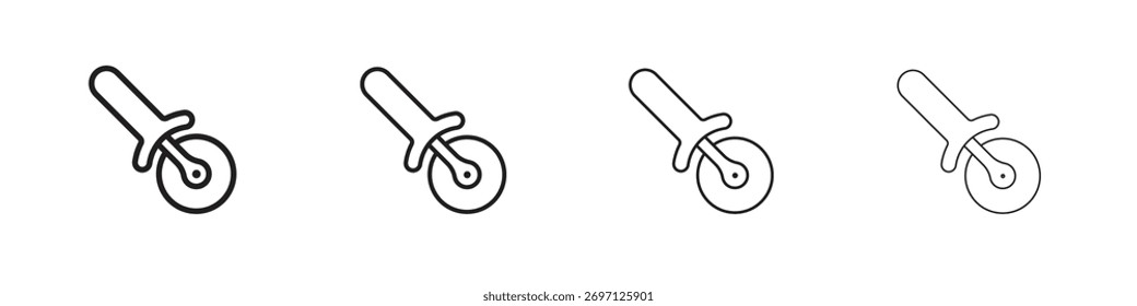 Pizza Slicer icon line design. thin line vector icon set.