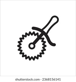 pizza slicer icon simple design art eps10