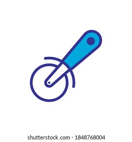 pizza slicer icon, vector, color style design