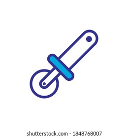 pizza slicer icon, vector, color style design