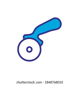 pizza slicer icon, vector, color style design