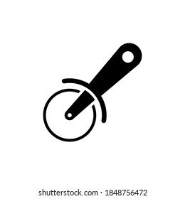 pizza slicer icon, vector, glyph style design