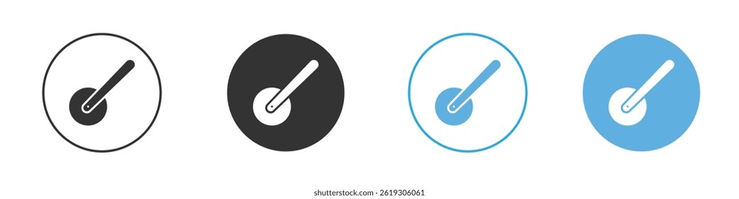 Pizza Slicer-Symbol Vektorgrafik-Set