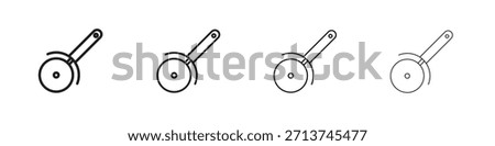Pizza Slicer icon. Vector isolated pictograms.