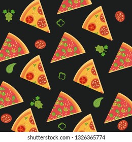 Pizza slices background