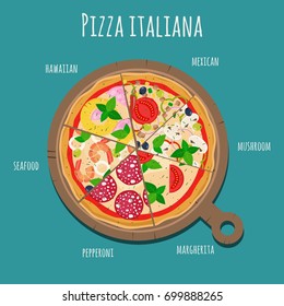 Pizza slices on the board.