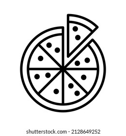 pizza slices outline icon design