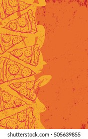 Pizza Slices
Sketchy, hand drawn pizza slices over an abstract background.