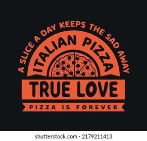 pizza slices vector illustration for t shirts print.