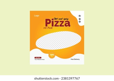 Pizza Social Media Post Design Template