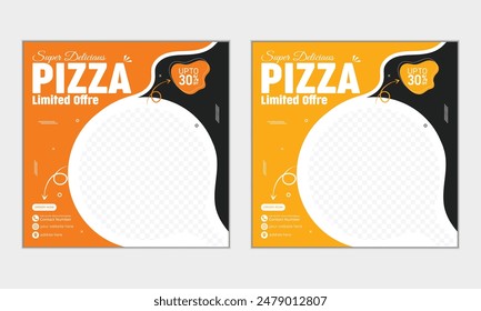 Pizza Social Media Post for Food Menu Design